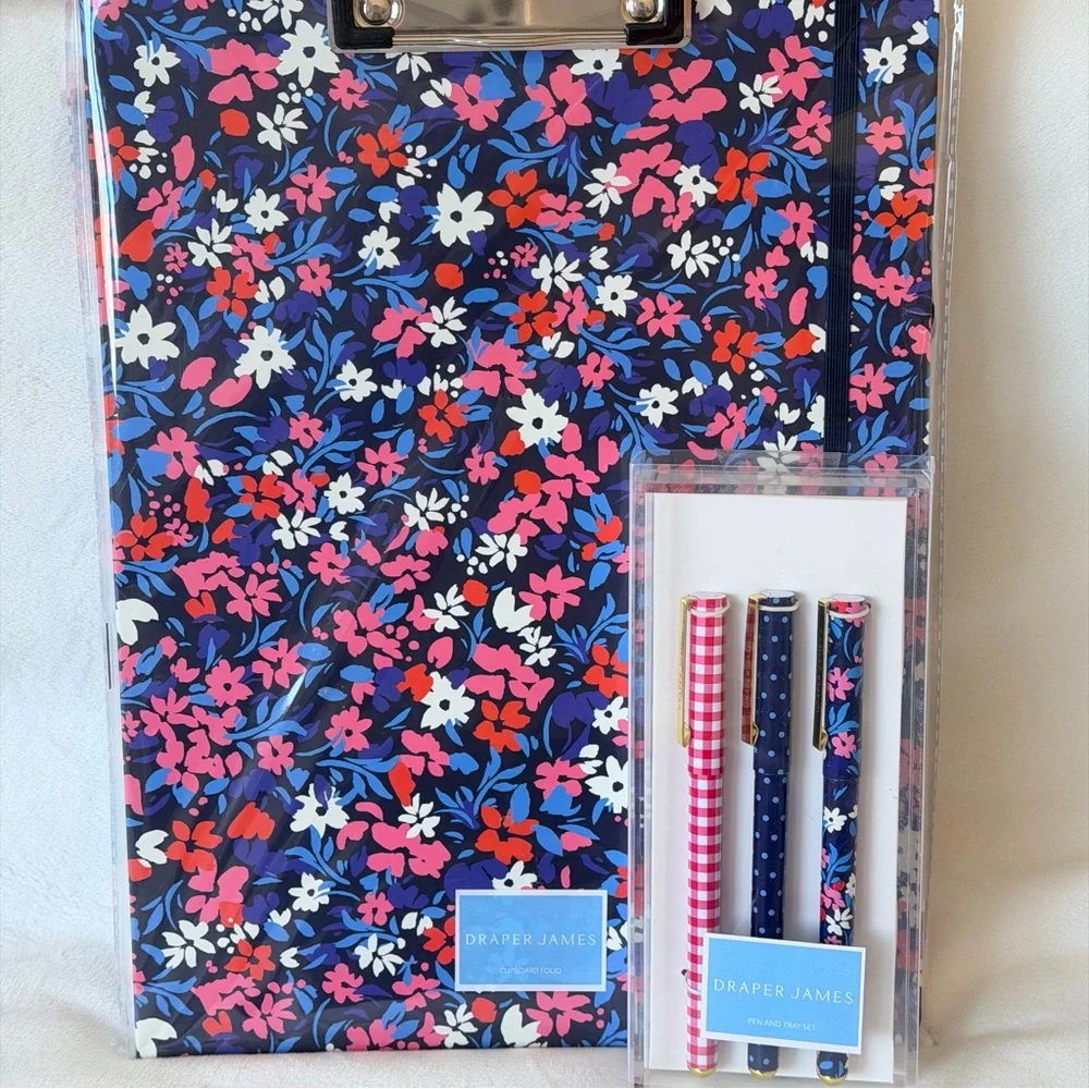 Draper James Floral Clipboard Folio with Pen Set
